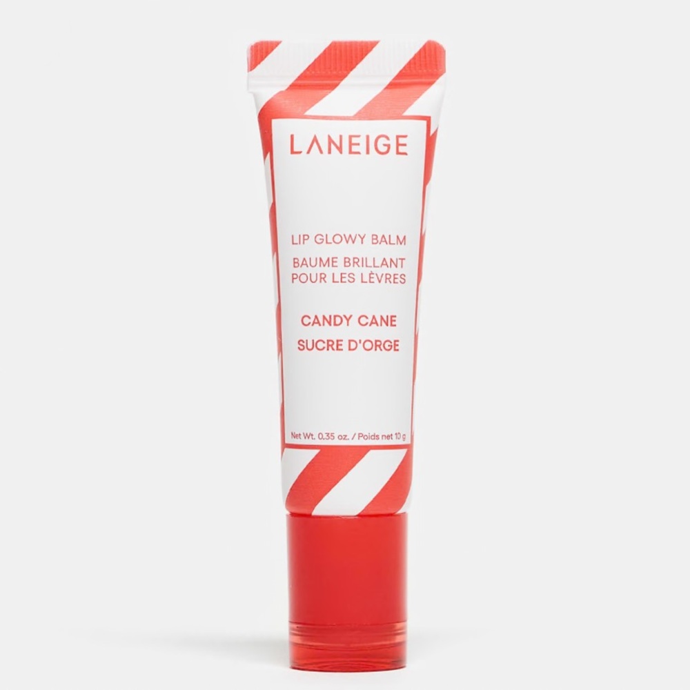 LANEIGE Lip Glowy Balm Candy Cane Peppermint Holiday Limited Edition Full Size